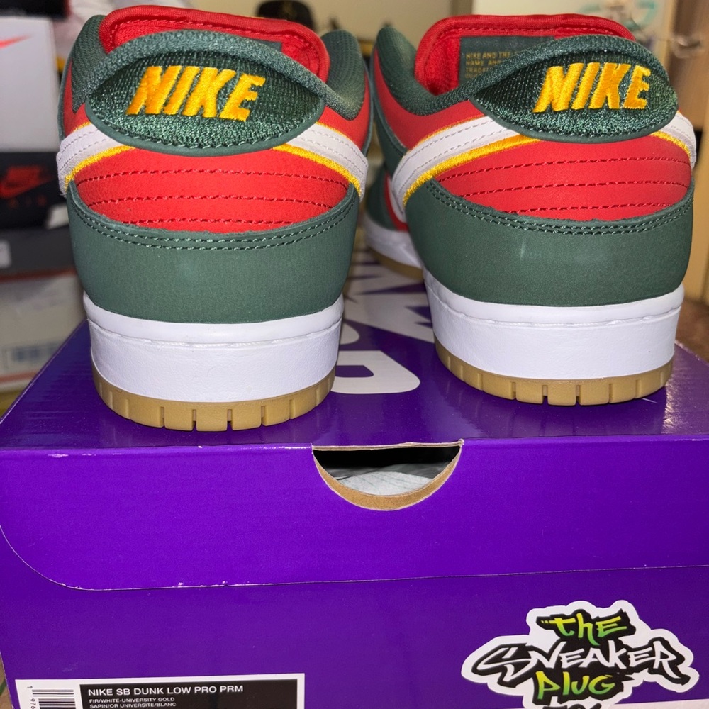 Nike Dunk Low Green and Red Sneakers sonic lo sb - Picture 2 of 4